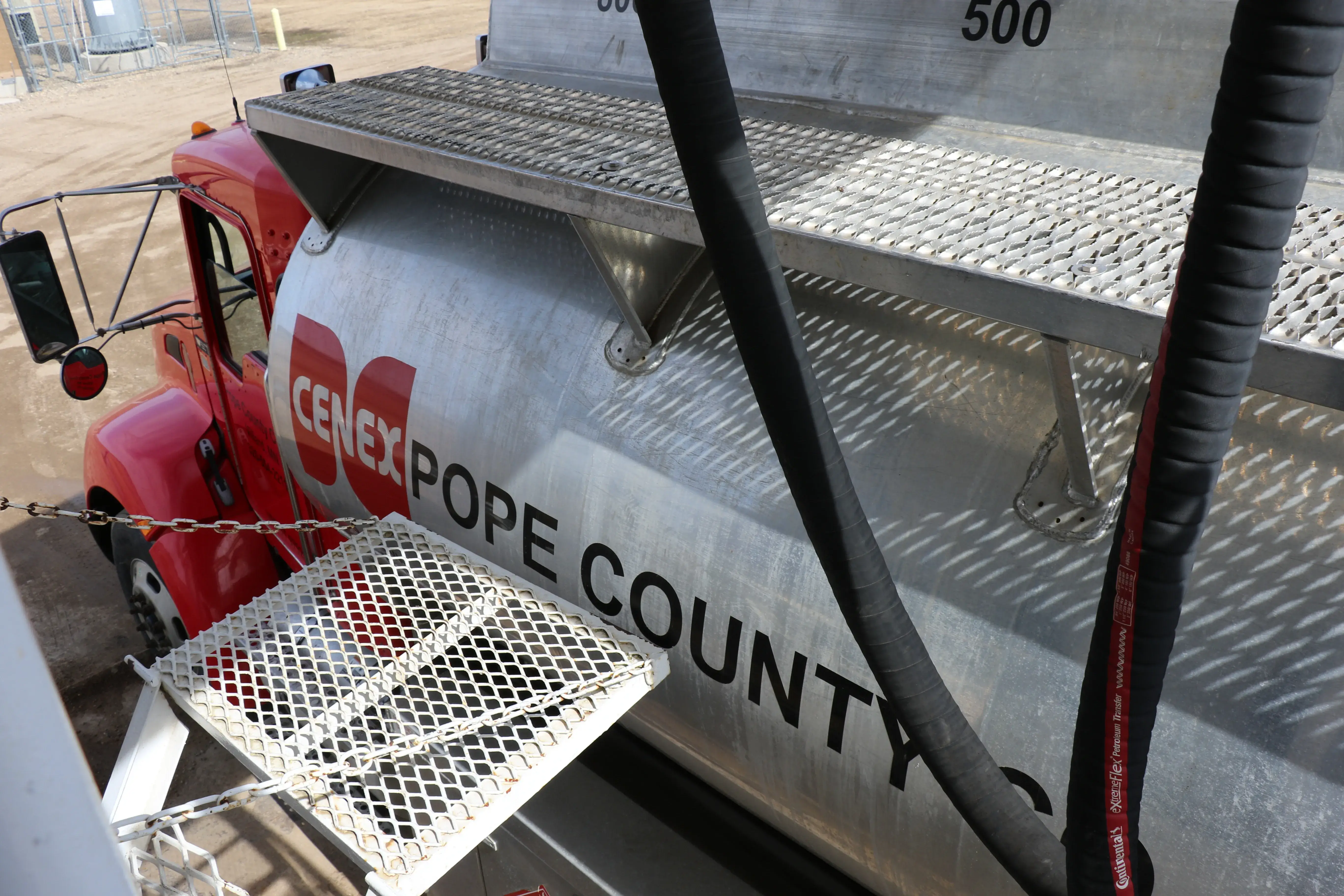 Filling the bulk fuel delivery truck for Cenex of Villard