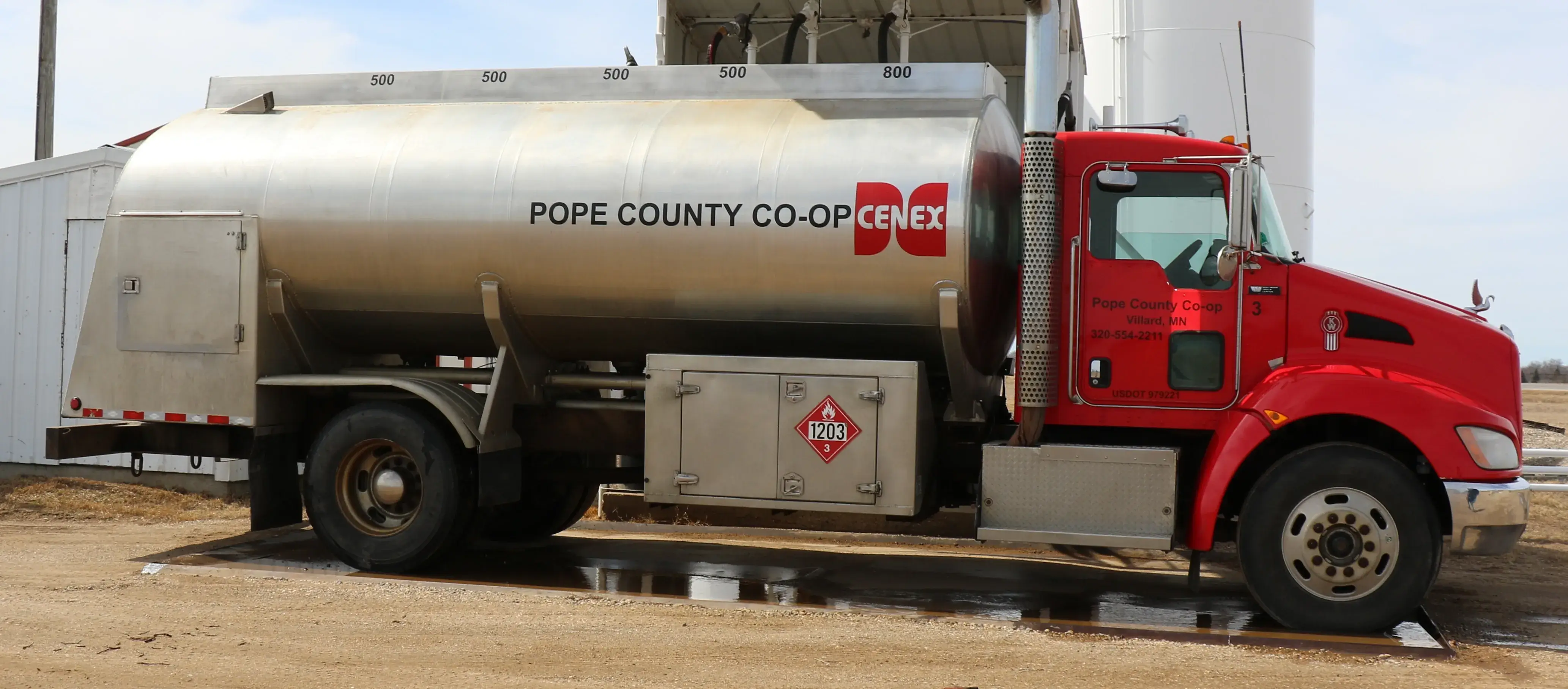 Cenex of Villard bulk fuel and propane delivery truck