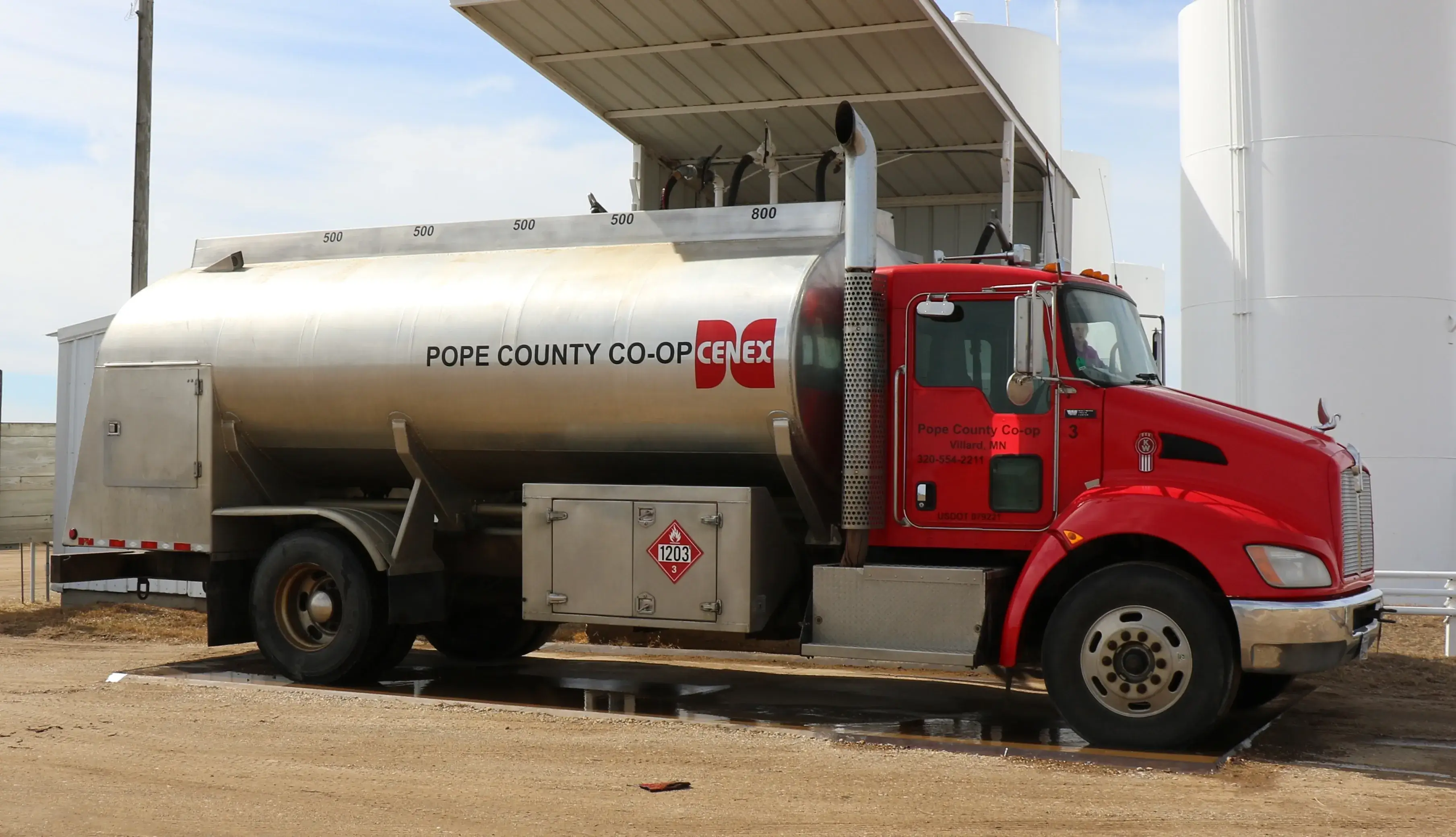 Bulk fuel delivery truck for Pope County, Douglas County, Todd County, Stearns County, and Ottertail County